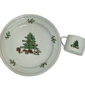 Santa Cookies Plate and Mug Set holiday gift